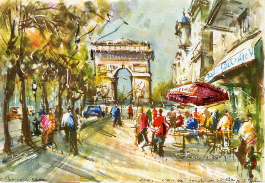 パリの水彩6油絵